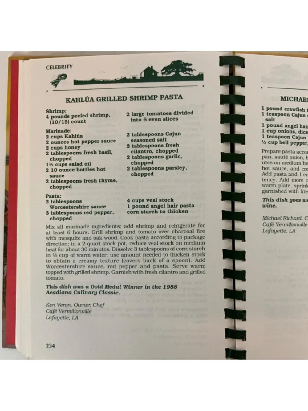 Cajun Men Cook Spiral-Bound Cookbook 1995 Recipes Stories Louisiana